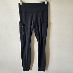 Athleta Classic Black Activewear With Pockets Small